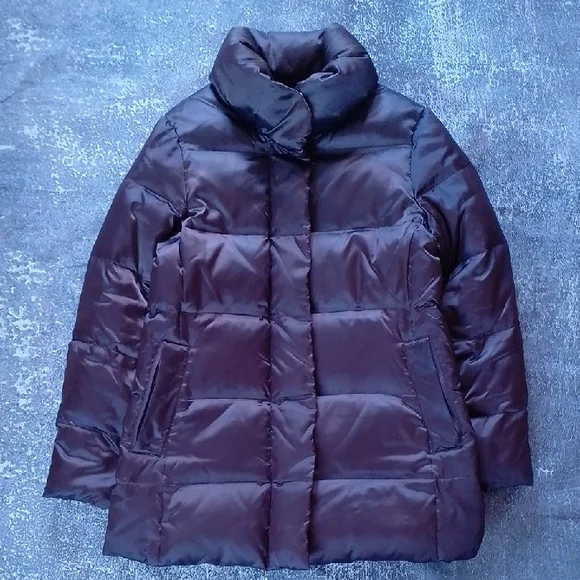 WOMENS COSTCO KIRKLAND SIGNATURE DOWN BROWN PUFFER JACKET - Picture 5 of 9